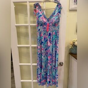 Lilly Pulitzer livin the dream Maxine midi dress 6 medium NWT